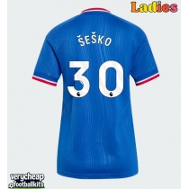 Manchester United Benjamin Sesko #30 Replica Away Shirt Ladies 2026-27 Short Sleeve